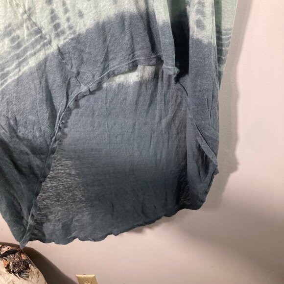 Womens Pete & Greta Johnny Was Hi Lo Linen Slub Tee Shirt Dress M Green - Picture 5 of 10